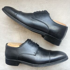 Charles Tyrwhitt Black Leather Cap Toe Oxford Dress Shoes Men’s 8 Lace Up Work